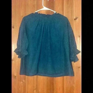 Madewell Texture & Thread Green Blouse